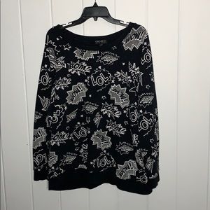 Forever 21 Plus Pop Art Crew Neck Sweater